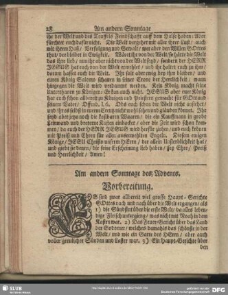 Am andern Sonntage des Advents