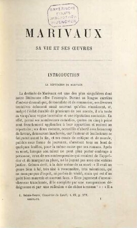 Marivaux : sa vie et ses oeuvres d'après de nouveaux documents