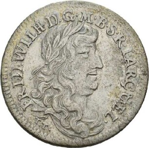 Dritteltaler des Kurfürsten Friedrich Wilhelm von Brandenburg, 1671