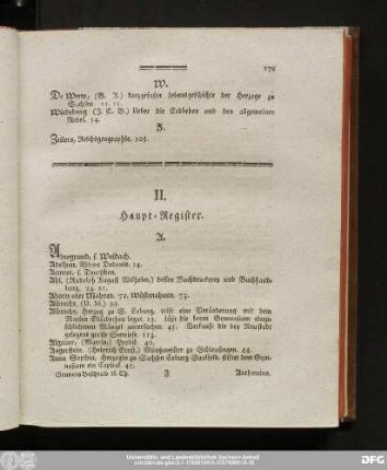 II. Haupt-Register.