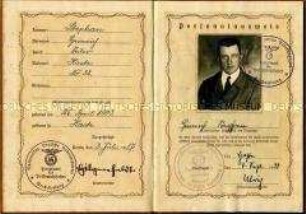 Mitgliedsbuch der Volkswohlfahrt für Stephan Heinrich
