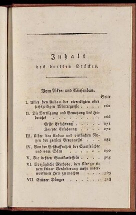 Inhalt des dritten Stückes.