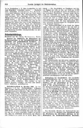 Gesundheitszustand in Preußen 1926 [Gesundheitsfürsorge]