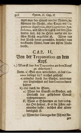Cap. II. Von der Trepanation an dem Kopf.