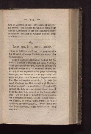 67. Laune, gute, üble, launig, launisch.