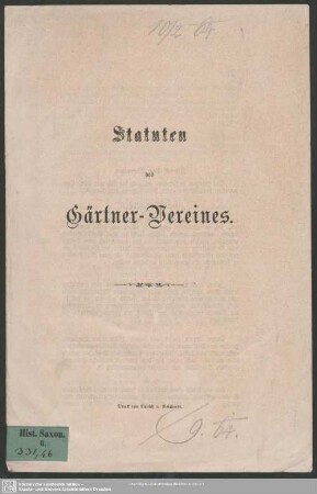 Statuten des Gärtner-Vereines