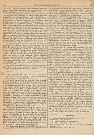 507-508 [Rezension] Benedictus de Nursia, Benedicti Regvla