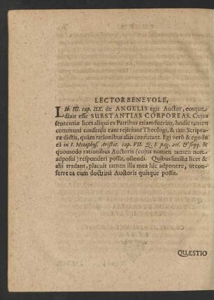 Lector Benevole,
