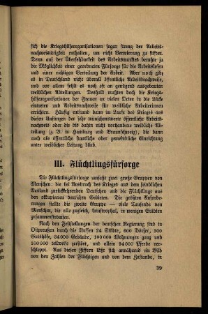 39-46, III. Flüchtlingsfürsorge