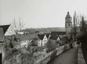 Meißen, Blick von den Frauenstufen nach Südosten zur Frauenkirche