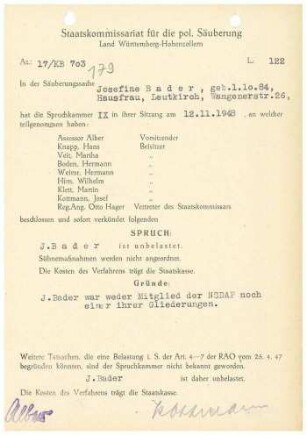Bader, Josefine