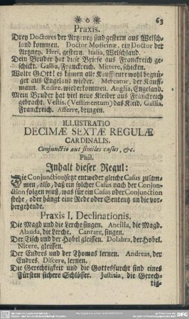 Illustratio Decimae Sextae Regulae Cardinalis. Coniunctio aut similes casus, [et]c.