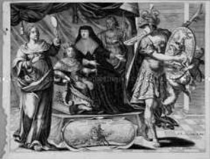 Allegorie auf Ludwig XIV., der als Duc d'Anguien abgebildet ist