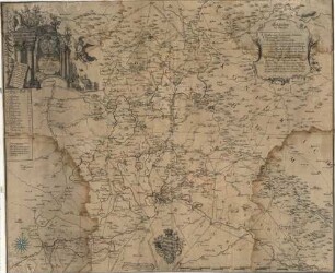 Geographische Mauth-Charte von dem Herzogthum der Obern Pfalz und der Landgrafschaft Leuchtenberg : Vorstellung Deren alther gebrachten Mauth- und Zoll-Stationen, und Accis-Aemter samt den dahinführenden Commercial- und Land-Strassen