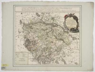 Karte des Fürstentums Halberstadt, 1:170 000, Kupferstich, 1757
