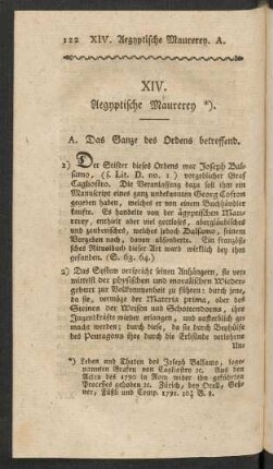 XIV. Aegyptische Maurerey.