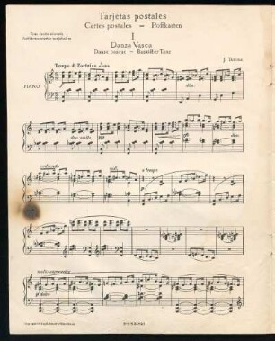Tarjetas postales : piano