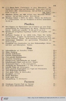 Fayencen (Nr. 269-280)