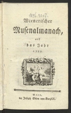 1777: Wienerischer Musenalmanach