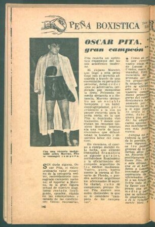Oscar Pita, "el gran campeón" : Peña Boxistica