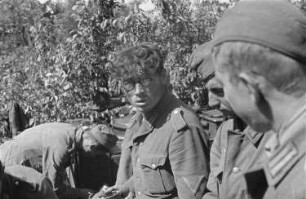 Zweiter Weltkrieg. Frontbilder. Sowjetunion. Gruppe von Angehörigen deutschen Wehrmacht
