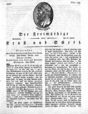 Nro. 149, Sonnabend, den 26. Julius 1806