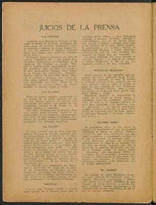 Juicios de la prensa