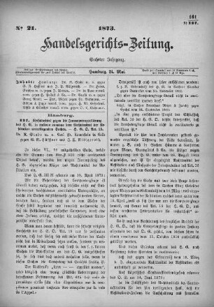 No. 21. 24. Mai 1873