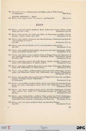 Zinn (Nr. 482-543)