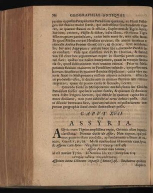 Caput XVII. De Assyria