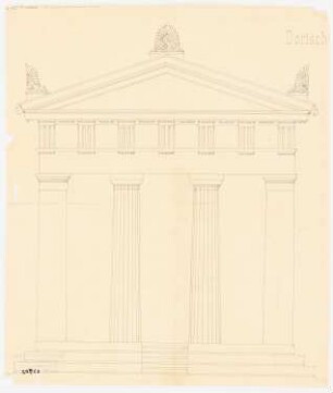 Dorischer Tempel: Aufriss