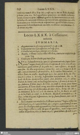 Locus LXXX. à Cessatione rationis