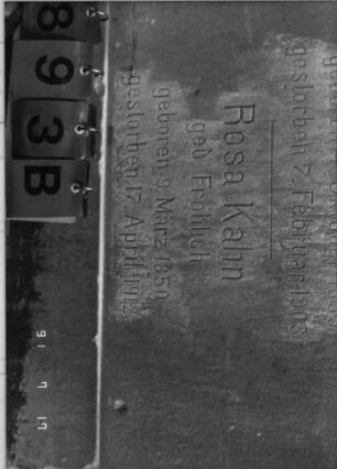 Grabstein 893 [Hahn S. 114 Grab-Nr. 1184/85]: Grabstein 893B [Hahn S. 114 Grab-Nr. 1184/85]