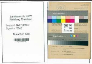 Entnazifizierung Karl Buescher , geb. 14.12.1888 (Tischler)