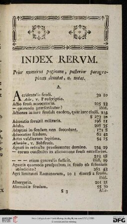 Index rerum