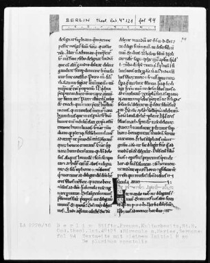 Miracula Sanctae Mariae, Sermones de sanctis per annum — Kleine Initiale H, Folio 94recto
