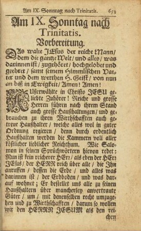 Am IX. Sonntag nach Trinitatis.