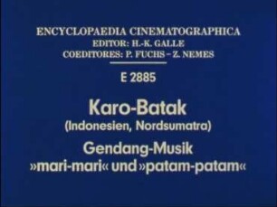 Karo-Batak (Indonesien, Nordsumatra) - Gendang-Musik »mari-mari« und »patam-patam«