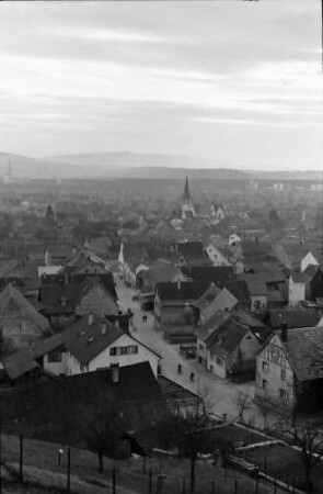 Wyhlen: Blick von oben auf Ort