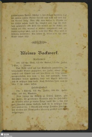 Kleines Backwerk