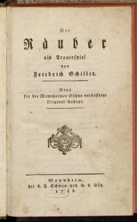Die Räuber : ein Trauerspiel