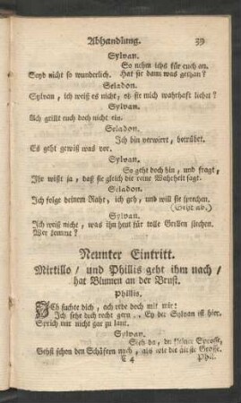 Neunter Eintritt.