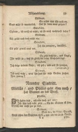Neunter Eintritt.