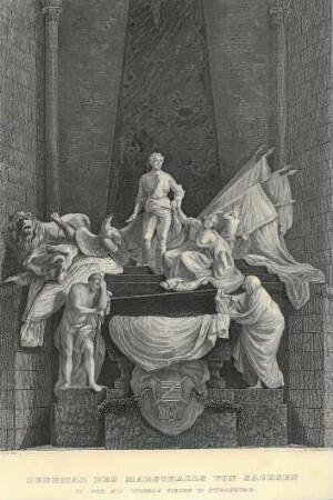 Grafik "Denkmal des Marschalls von Sachsen"
