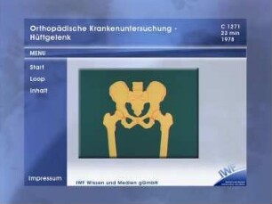 Orthopädische Krankenuntersuchung - Hüftgelenk