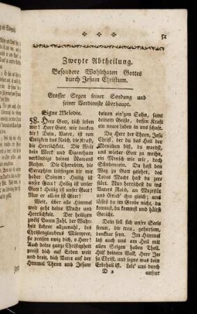 51-102, Zweyte Abtheilung. Besondere Wohlthaten Gottes durch Jesum Christum.