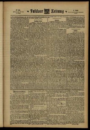 Dritte Ausgabe vom Freitag, den 28. Juni 1912.