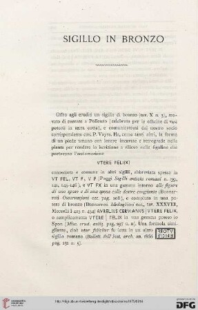 1: Sigillo in bronzo
