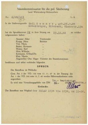 Dommer, Emil