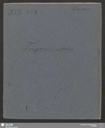 Trigonometrie - XVII 414 8. (8)